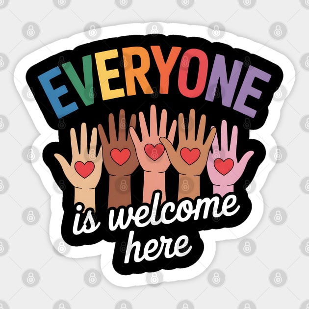Everyone Is Welcome Inclusive Diversity Sticker by norhando